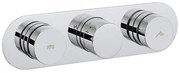 Crosswater Dial douchekraan horizontaal met omstel en 2 knoppen inclusief inbouwdeel chroom DIAL_CENT_4