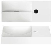 Clou Vale keramiek fontein 45x19x7cm kraangat rechts wit mat CL/03.02162.01.R