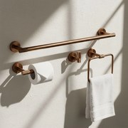 Badkameraccessoireset GRID Brush Copper 4-delig