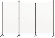 vidaXL Kamerscherm met 3 panelen 260x180 cm stof wit