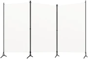vidaXL Kamerscherm met 3 panelen 260x180 cm stof wit