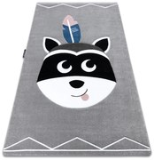 Tapijt PETIT RACCOON MUKKI WASBEER grijskleuring