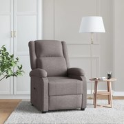 vidaXL Fauteuil verstelbaar stof taupe