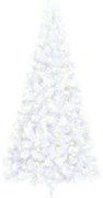 vidaXL Kunstkerstboom met LED's en standaard half 240 cm PVC wit