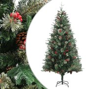 vidaXL Kerstboom met dennenappels 225 cm PVC en PE groen