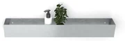 Looox Colour shelf box Special BoX rechthoek 60x10x10cm RVS geborsteld cshbox60rvs