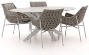 Manifesto Novara/Furato ellips 200cm dining tuinset 5-delig
