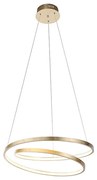 Design hanglamp goud 55 cm incl. LED dimbaar - Rowan Design rond Binnenverlichting Lamp