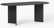 Ovale houten eettafel Toni, 200 x 90 cm