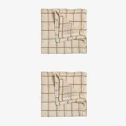 Set Van 2 Vernilen Katoenen Servetten Beige – Crème - Sklum