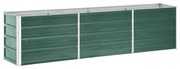 vidaXL Plantenbak verhoogd 240x40x45 cm gegalvaniseerd staal groen