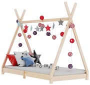 vidaXL Kinderbedframe massief grenenhout 70x140 cm