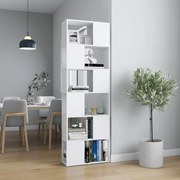 vidaXL Boekenkast/kamerscherm 60x24x186 cm wit