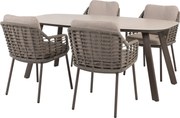 Manolo Puglia dining tuinset 180x95xH75 cm 5 delig keramiek terre Taste 4SO