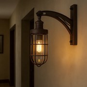 Muurlamp Hudson Antiek Donker Messing