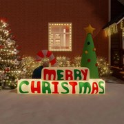 vidaXL Decoratie "Merry Christmas" met LED's opblaasbaar 197 cm