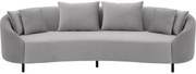 Goossens Bank Ragnar grijs, stof, 3,5-zits, modern design