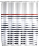 Wenko douchegordijn 180x200cm Marine inclusief ringen
