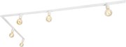 Moderne 1-fase railsysteem 5-lichts incl. E27 fitting wit - Jeana
