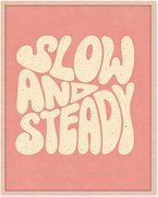 Ingelijste digitale print Slow & Steady, handgemaakt