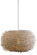 Eettafel / Eetkamer Landelijke hanglamp wit rotan - Hatch 45 Design, Modern E27 rond Binnenverlichting Lamp