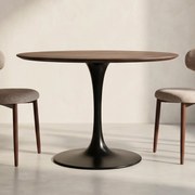Kare Design Invitation Ronde Eettafel Walnoot 120cm - 120 X 120cm.