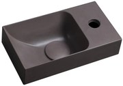 Sapho Piccolino fontein beton kraangat rechts 31x17cm donkerbruin