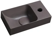 Sapho Piccolino fontein beton kraangat rechts 31x17cm donkerbruin