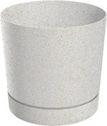 Prosperplast Tubo P Eco Wood Bloempot - Ø 12,8 cm - Eco Wit