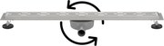 Saqu Twist Drain complete douchegoot inclusief rooster 80cm rvs