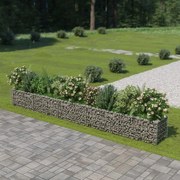 vidaXL Gabion plantenbak verhoogd 450x50x50 cm gegalvaniseerd staal