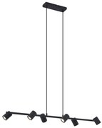 Moderne hanglamp zwart 6-lichts - Jeana Straight