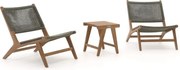 Bistro- en balkonset Bellagio  | 2 personen | Tuinset teakhout | 3-delig | Kees Smit Tuinmeubelen