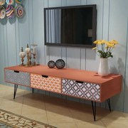 vidaXL Tv-meubel met 3 lades 120x40x36 cm bruin