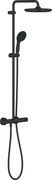 Grohe QuickFix Vitalio Start 250 regendoucheset met 3 straalsoorten en thermostaatkraan incl. vaste handdouchehouder Ø25cm mat zwart