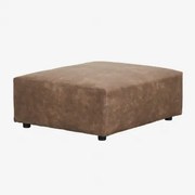 Poef 105x85 Cm Voor Modulaire Bank Bruna Bruin Koffie Suède - Sklum
