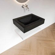 Zaro Alan badmeubel 60cm met planchet talc en vrijhangende wastafel cloud midden zonder kraangat urban