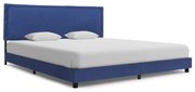 vidaXL Bedframe stof blauw 180x200 cm