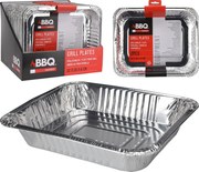 BBQ Collection aluminium barbecue bereidingsbakjes 32 x 26 x 6 cm - BBQ grillschalen aluminium