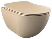 Creavit Hangend Toilet - 35.3x51cm - spoelrandloos - mat cappucino FE322-11CM00E-0000