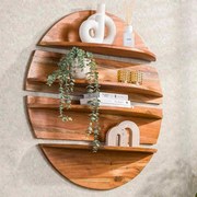 Rond Wandschap 4-delig - 90x22x90cm.