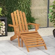 vidaXL Adirondack tuinstoel met voetensteun massief acaciahout