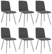 vidaXL Eetkamerstoelen 6 st fluweel grijs