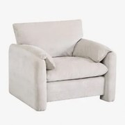 Serra Gestoffeerde Fauteuil Stof Chenille Grijs – Koel - Sklum