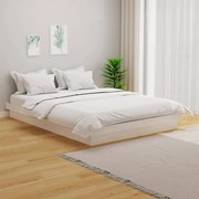 vidaXL Bedframe massief hout wit 140x200 cm