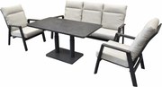 Barolo Pacific stoel bank dining loungeset 4 delig verstelbaar antraciet