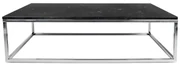 TemaHome Prairie Salontafel Zwart Marmer En Chroom - 120 X 75cm.