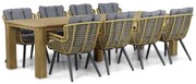 Tuinset 8 personen 300 cm Wicker/Aluminium/Aluminium/wicker Taupe Coco Azzano/Brighton