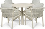 Tuinset 4 personen 120 cm Rope Taupe Lifestyle Garden Furniture Biagio/Xento