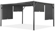 Metalen terraspergola Santorini 4 x 4m antraciet Garden Point